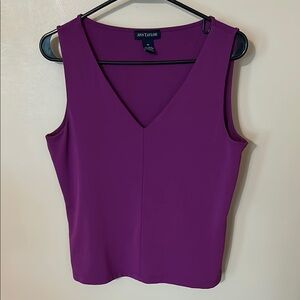 Ann Taylor Purple Fitted Sleeveless Tank Top size M